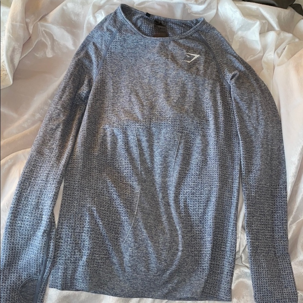 Grey-Blue Gymshark Long Sleeve